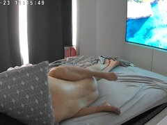 Blond, Bruinharig, Dochter, Eerste keer, Vriendin, Hd, Man, Tieten likken