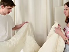 美女, デカチン, カップル, フェティッシュ, 手コキする, なめる, オナニー, ティーン