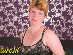 Chubby Mature Amateur Matilda Solo Play with Her Big Natural Tits & Wet Pussy