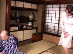 アジア人, 手コキする, 熟年, 淫乱熟女