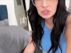 Leie, Grosse titten, Braunhaarige, Frau, Brille, Pov, Muschi, Weibliche ejakulation