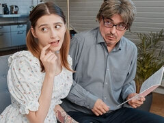 デカチン, フェラチオ, 茶髪の, カワイイ, バック, 手コキする, ピグテール, ガリガリ