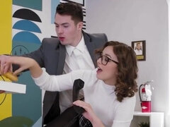 Chica, Rubia, Cfnm, Fetiche, Sexo duro, Lamidas, Oficina, Trio