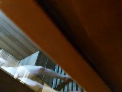 I found the milf naked in the sauna, I masturbate and get caught, the fuck was in the sauna