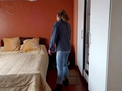 Grosser arsch, Grosse titten, Frau, Behaart, Masturbation, Reif, Stiefmutter, Spanner