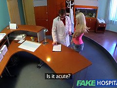 Fakehospital flawless sexy blonda gets probed and sprays