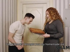 Pijpbeurt, Oudere vrouw, Lul, Hondjeshouding, Keuken, Moeder die ik wil neuken, Roodharige vrouw, Kousen