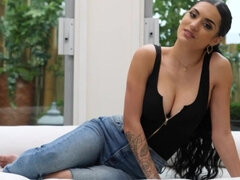 Sensational Latin girl gets to take his big dick deeper