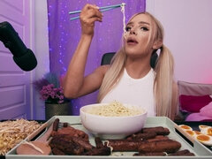 Anal, Dormitorio, Tetas grandes, Rubia, Estilo perrito, Comida, Pajear, Interracial