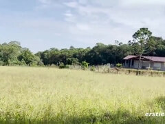 Amateur, Brunette brune, Allemand, Hd, Masturbation, De plein air, Nénés, Mouillée