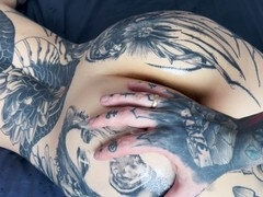 Poilue, Massage, Chatte, Tatouage