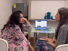 Scarlett & Chanel: Lesbian Friends Finger Each Other at Home