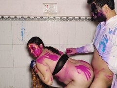 フェラチオ, セレブ, キッチン, 小柄, オマンコ, ストッキング