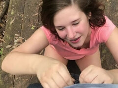 Slutty Teen Fucks Outdoors