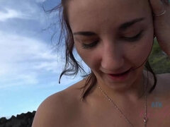 Jade loves being naked on the beach with you.