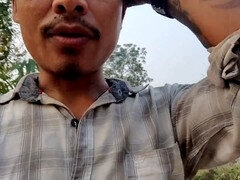 Local boy goes for a jungle adventure