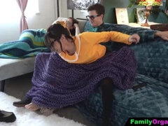 Step Sister and Stepbrother Sneaky Fuck While Stepmom Sleeps - Nikki Zee, Jade Kimiko, Parker Ambrose