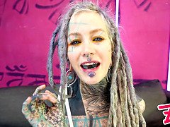 Watch these tattooed sluts go wild with double penetration & squirt in extreme assfuck frenzy