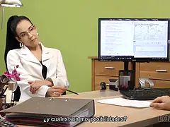 Loan4k. accomplice drills mouth and sissy of fresh very adorable coworker