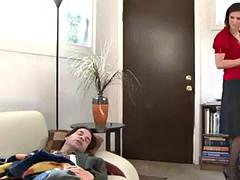 Secretary in nylons w older father figure boss: Blowjob, Doggy  Cowgirl Porn