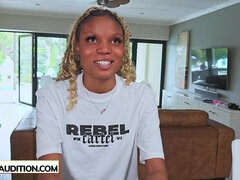 African blondie ebony model on casting