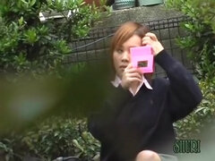 Cute Japanese girl in up skirts taped on voyeur's camera