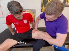 Soccer player gets a steamy massage and ends up getting drilled by his masseur