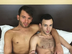 Insolent blokes lick and finger fuck in bed before a good anal shag