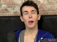 Alexis Tivoli grips his good-sized cock and wanks it off solo