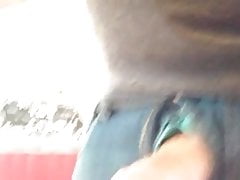 Front view cumming with loud porn in the background