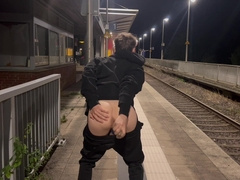 Risky public outdoor anal invasion fake penis compilation