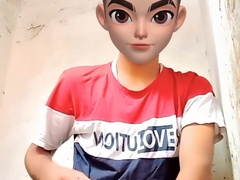 Large weenie doing hand-job