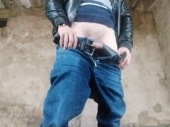 Twink gives himself a handjob with his big dick while enjoying some solo time