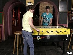 He enjoy riding his gay cock for first time
