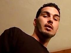 Straight thug Spade is talking to his buddy and masturbating