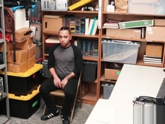 Bearded and hairy security officers fucks a young perp