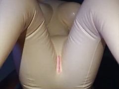 Filling up doll ass