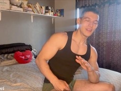 Adidas fetish socks jerk off instruction with foot play