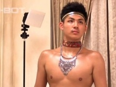 Well-endowed men enjoying handjobs and getting drilled by sex machines