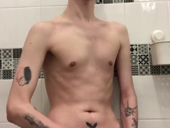 barely legal yr elder cherry milks off in the shower and gets a saucy climax