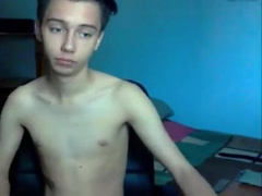 A Beautiful Smooth Boy With Nice Eyes Masturbates