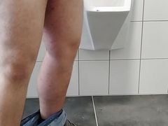 Cum in office toilet
