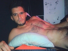 Warm jock thrusts jizz out his booty and money-shot