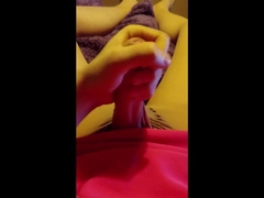 Crossdresser Milks and Jizzes in Tights