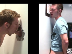 Screwing bootie thru a gloryhole