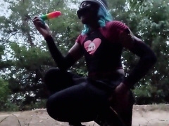 Sissy Femboy sucks MASSIVE Fuck Stick in Public