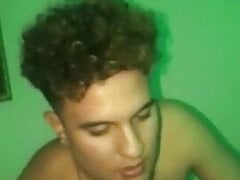 Latin Curly hair sucks hairy big dick.