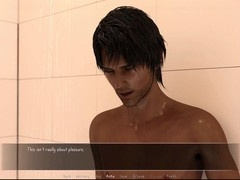 Cumming all over, three dimensional, fountains