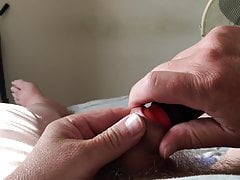 Foreskin with baseball bat