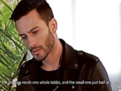 Handsome hunks take turns sucking cock and riding dick